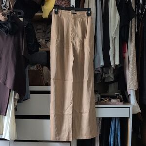 Forever 21 Tan Pinstripe Trousers XS